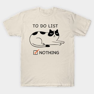 CAT TO DO LIST T-Shirt